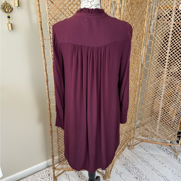 1.State Burgundy Tunic Blouse Dress - Picture 6 of 9